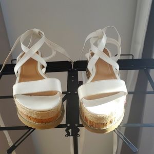 PrettyLittleThing White Platform Sandals